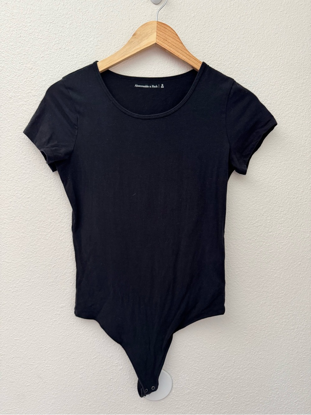 Abercrombie & Fitch Black Short-Sleeve Bodysuit size M